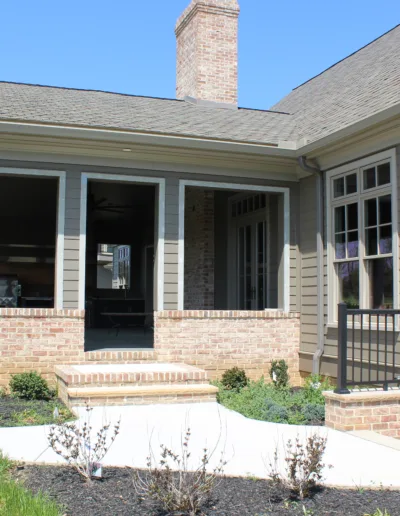A house with a front porch.